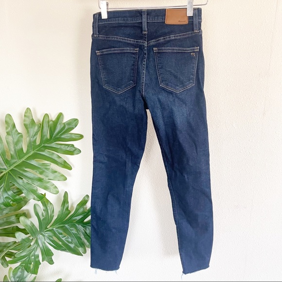 Madewell 10" High Riser Skinny Jeans Raw Hem 25 - Picture 3 of 11